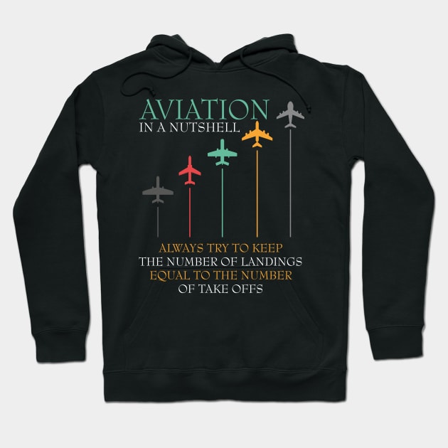 Funny Pilot Aviation In A Nutshell Hoodie by jrsv22